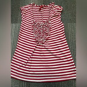 Red and White Striped Top One September Size Medium